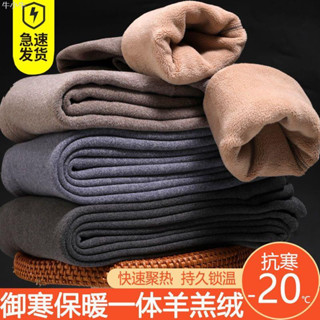 新品上新 免運 速發 德絨衛生褲 男保暖衛生褲 男士線褲 刷毛加厚一件式加大尺碼秋冬防寒保暖
