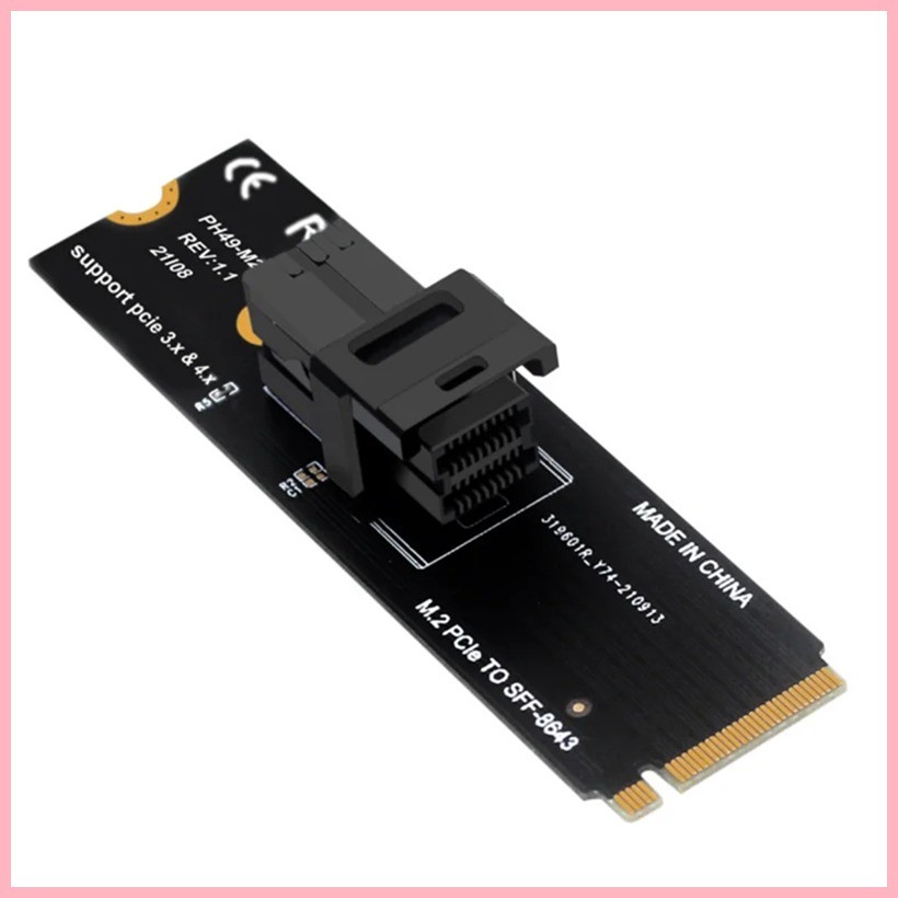♞M.2 NGFF Mkey NVMe 轉 SFF8643 Mini-SAS HD 36Pin U.2 連接器卡 (SF