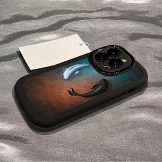 漸變色陰陽魚設計手機殼兼容 IPhone 12 13 14 15 11 Pro Max X Xs Max Xr Gtr9