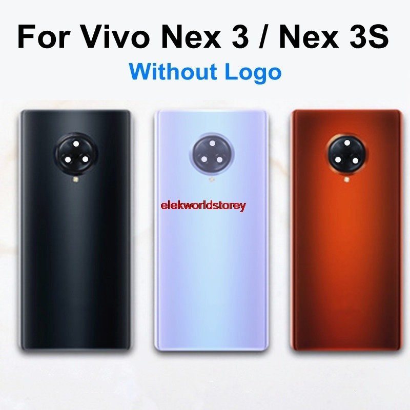 Elemy-for VIVO NEX 3 3S 5G 後蓋電池蓋後殼玻璃門面板外殼適用於 VIVO NEX3 外殼外殼後