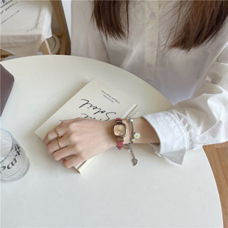 小方糖手錶女氣質高級感設計小眾高顏值輕奢簡約小錶盤冷淡風 學生手錶 小香風手錶 機械手錶 石英手錶