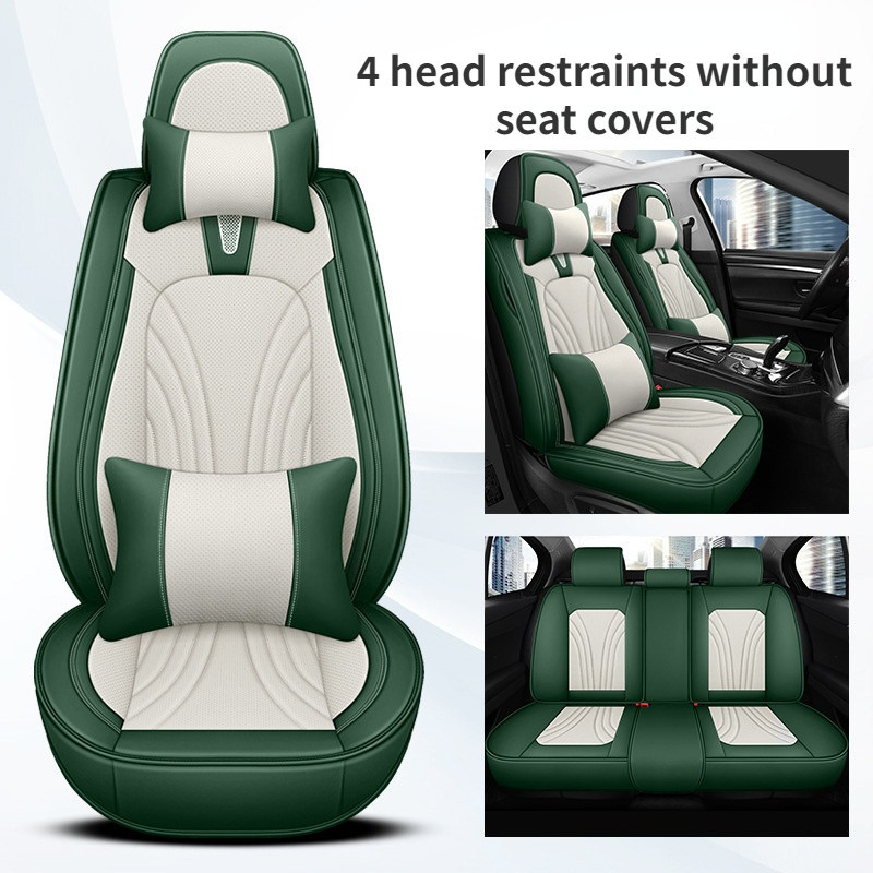 通用型全覆蓋汽車座椅套 PU 皮革前座+後座專為 CRV E92 Almera Qashqai 製造