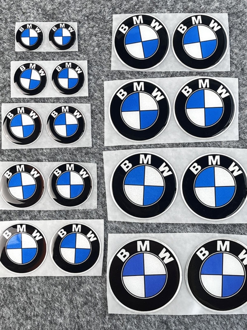適於BMW汽車標誌反光3D凝膠貼紙機車logo圓標車貼油箱貼花