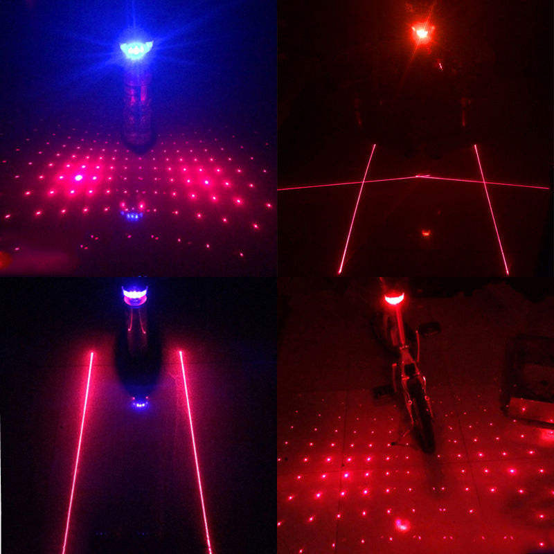 腳踏車燈雷射尾燈多色顆選LED山地車燈後尾燈LED警示燈夜騎行裝備