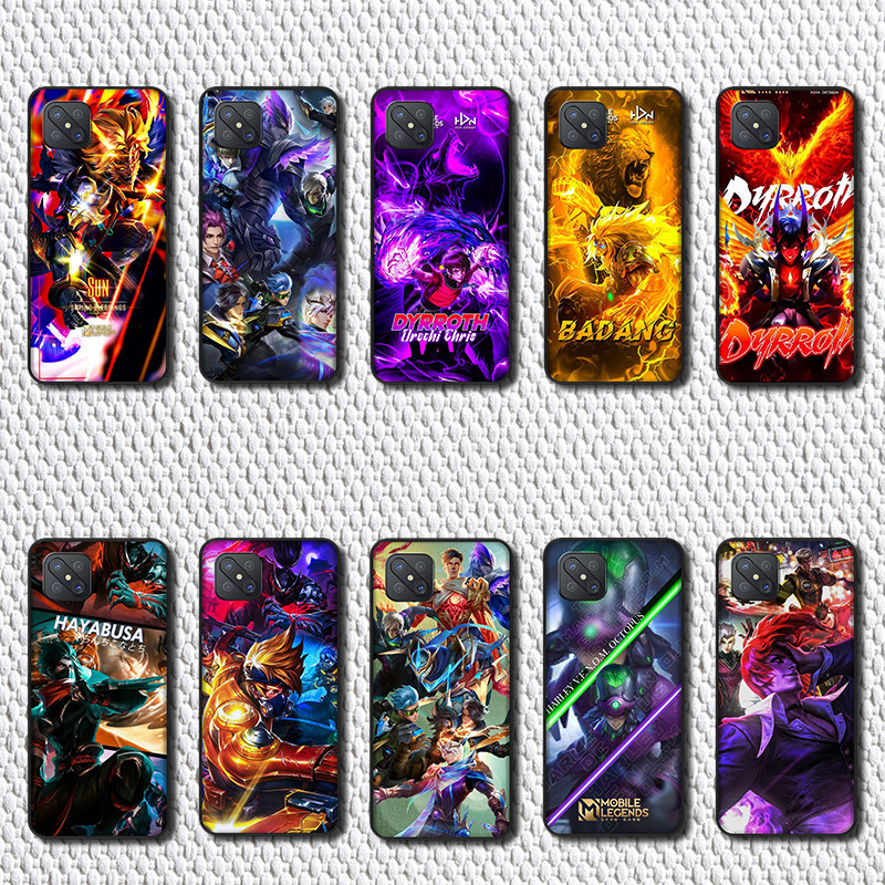 適用於 OPPO Reno 4z A92S Mobile Legends Bang Bang 的軟黑色手機殼