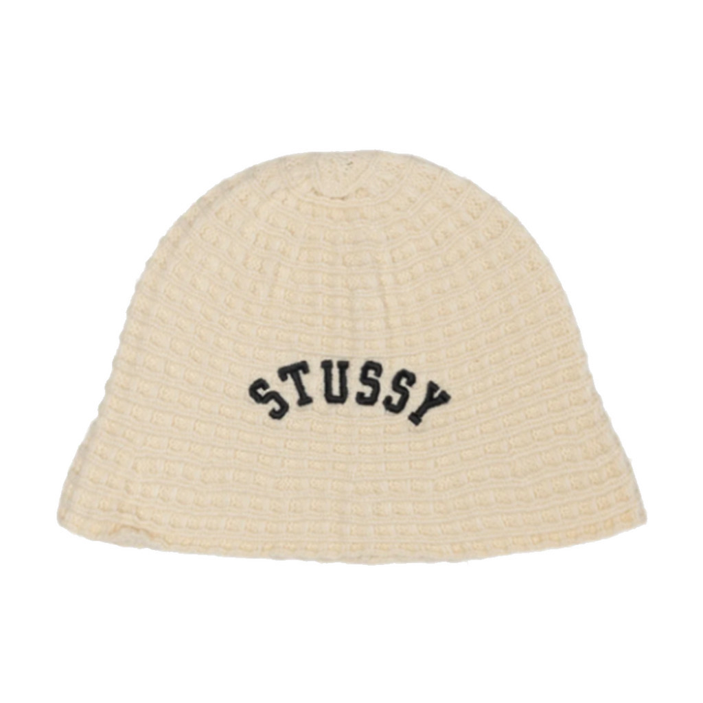 [FLOMMARKET] Stussy Waffle Knit Bucket Hat 針織漁夫帽 米白