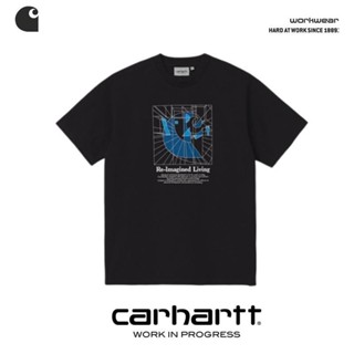 Carhartt短袖t恤工作服幾何圖案logo印花圓領短袖男女春季
