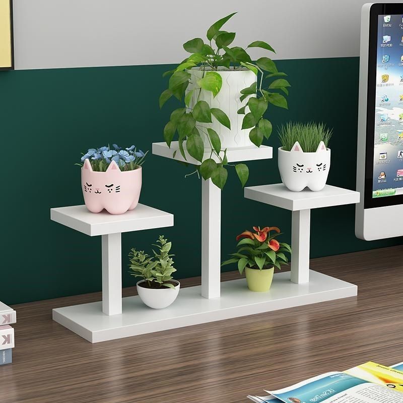 花架✨ 2021年新室內花架子鐵藝多肉陽台置物架辦公室桌上迷你植物小花架