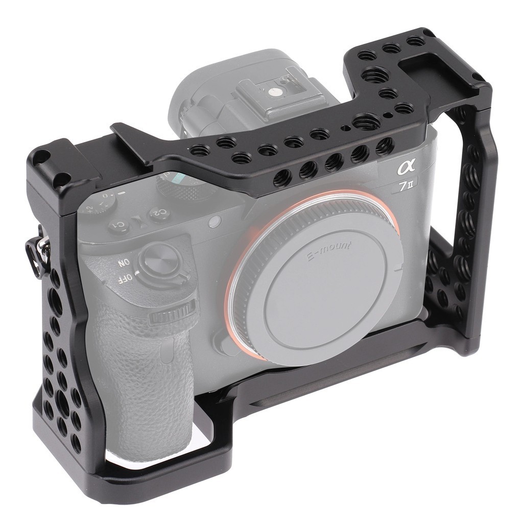 相機籠適用於索尼 A9 A7RIII A7III A7M3 相機鋁合金相機兔籠帶冷靴支架,適用於 Led 燈