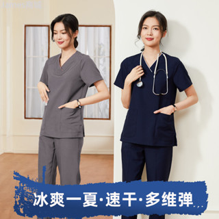 批發洗手衣口腔牙科手術室醫生工作服女四面彈速乾短袖夏款刷手服
