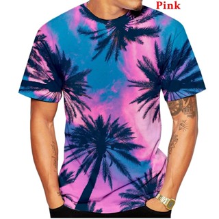 新款短袖 T 恤,3D 棕櫚印花,夏威夷風格,男裝女裝-11
