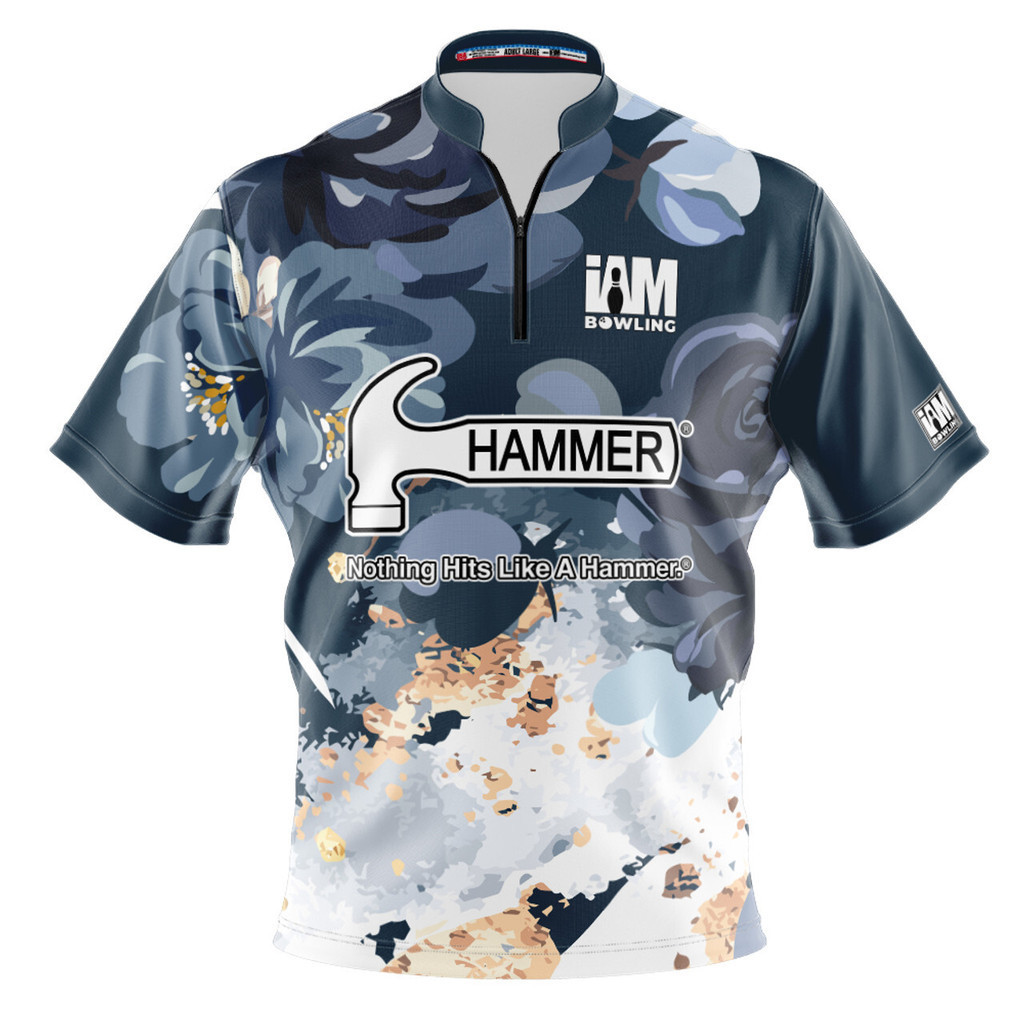 Hammer DS 保齡球球衣 - 2062-HM 設計 - 花卉保齡球保齡球雪松球衣 3D POLO SHIRT