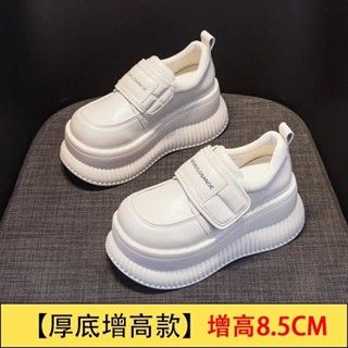 英倫風百搭休閑小皮鞋女鞋子2025春季新款厚底增高樂福單鞋女韓版女鞋 高幫鞋 運動鞋 休閒鞋 鞋子 增高鬆糕鞋
