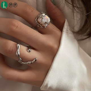 [進店必買] 日韓流行時尚 月光珍珠戒指女ins 小眾設計高階感開口指環 巴洛克珍珠食指戒 手飾 潮 搭配戒 抗過敏戒指