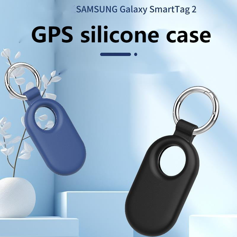 SAMSUNG 2 件適用於三星 Galaxy SmartTag 2 定位器追踪器外殼鑰匙扣防刮保護皮套適用於智能標籤追