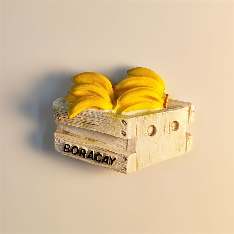 菲律賓度假勝地長灘島創意立體香蕉箱旅遊紀念品磁性冰箱貼伴手禮