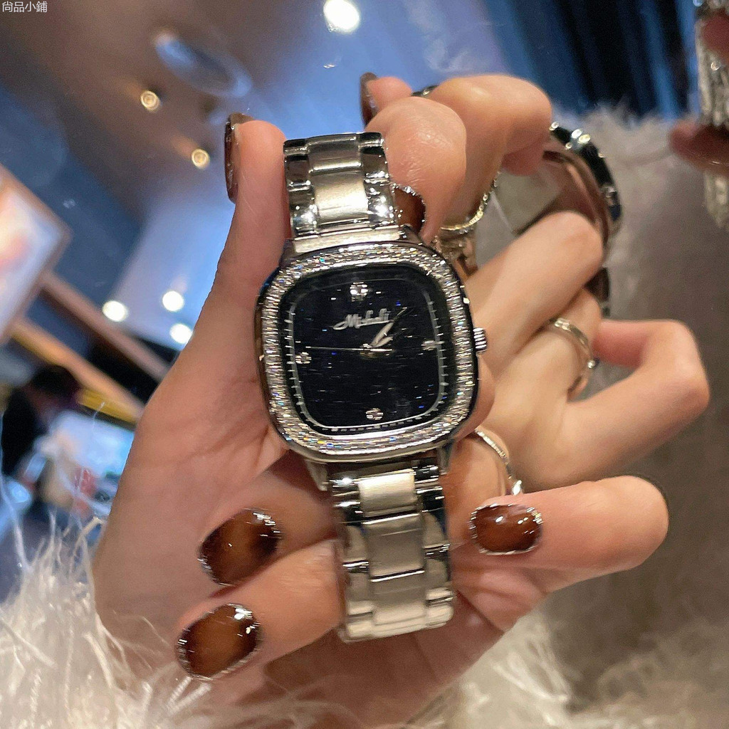 滿天星2023新款手錶女小眾輕奢女士機械錶女款瑞士小方錶女式女錶