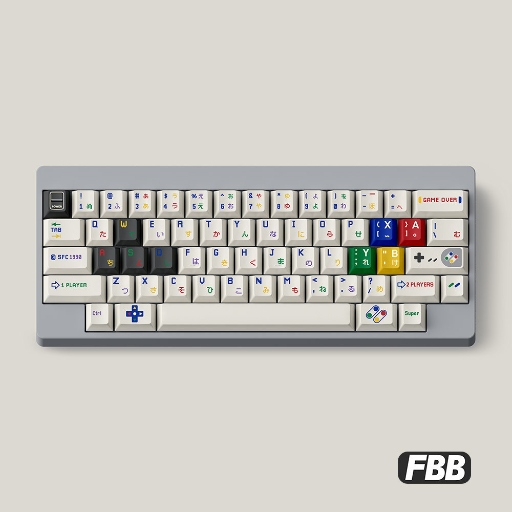 FBBSFC鍵帽1990熱昇華PBT客製化機械鍵盤87鍵個性wooting