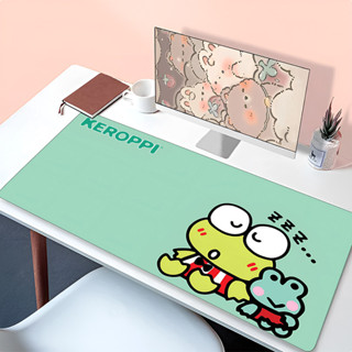 Kero Kero Keroppi 滑鼠墊 PC 綠色卡通可愛鍵盤地毯筆記本電腦遊戲配件滑鼠墊卡哇伊動漫桌墊