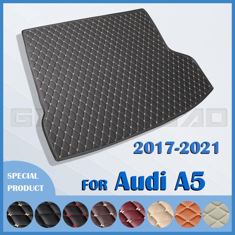 汽車後備箱墊適用於奧迪 A5 轎車兩門 2017 2018 2019 2020 2021 貨物襯墊地毯內飾配件蓋