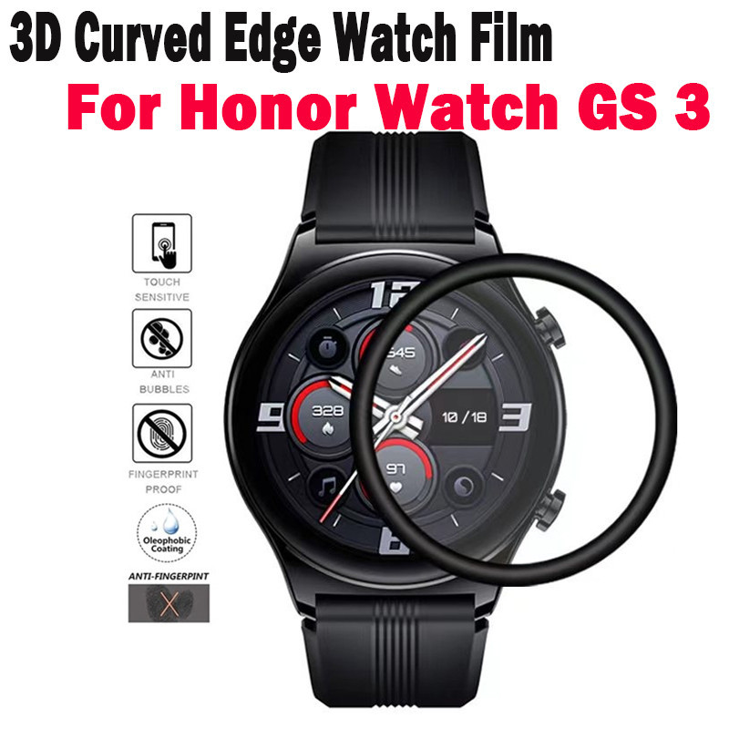 1-2 片屏幕保護膜適用於華為 Honor Watch GS 3/GS 4/GS Pro 智能手錶保護套 3D 弧形邊緣