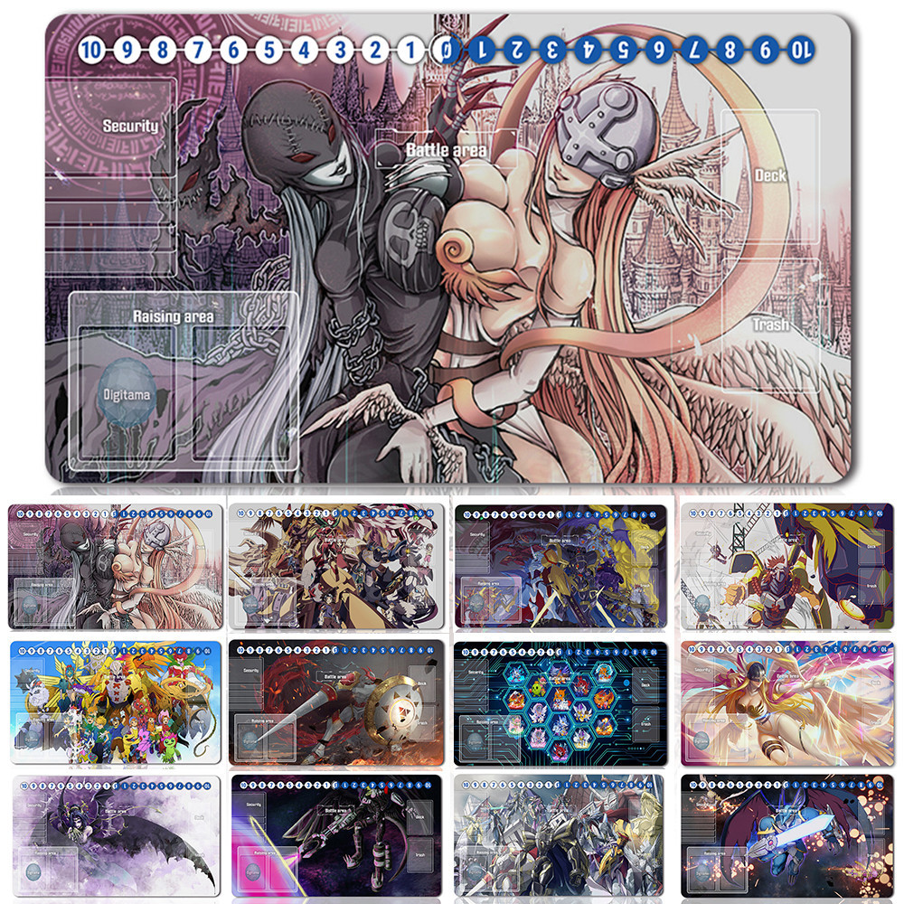 33 - 棋盤遊戲 DTCG 遊戲墊桌墊尺寸 60X35 厘米鼠標墊遊戲墊兼容 Digimon TCG CCG RPG