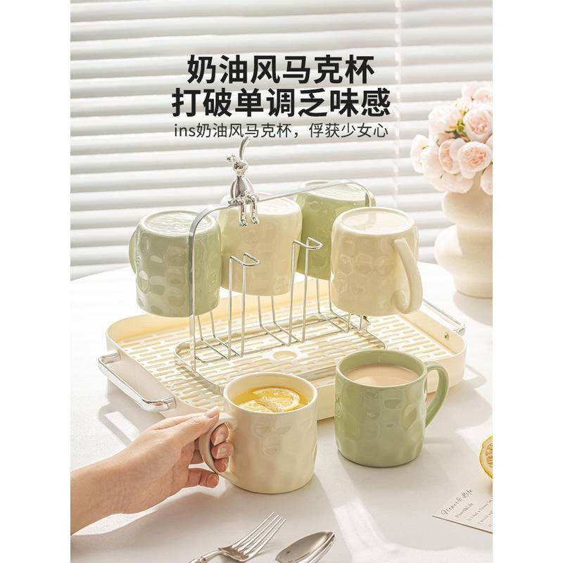 茶盤家用新款客廳杯子茶水具套裝長方形塑膠瀝水託盤