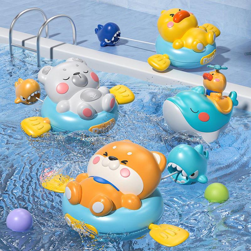 戲水玩具 洗澡玩具 浴室玩具 兒童花灑 兒童浴室 洗澡 小烏龜 玩具 嬰兒 小鴨子 鯨魚 發條玩具  噴水玩具 漂浮玩具