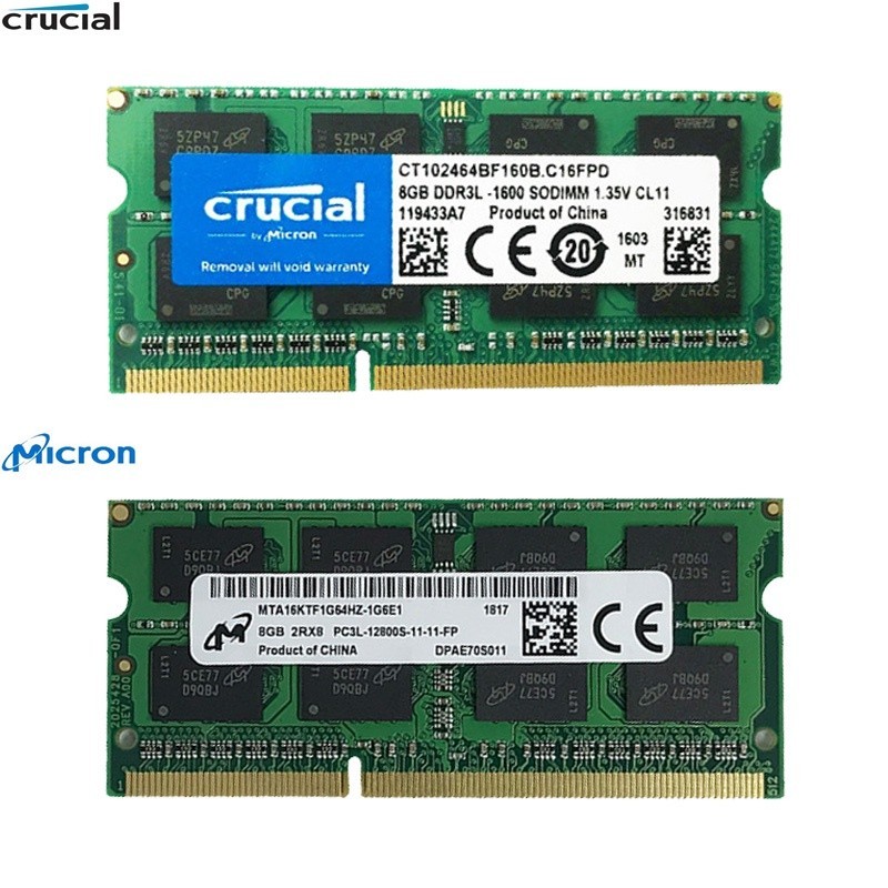 ♞,♘【現貨下殺】美光DDR3L 8GB 1600 PC3L-12800S低壓1.35V全兼容筆電記憶體RAM
