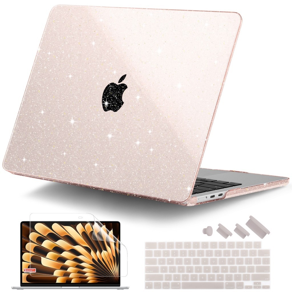 ♞,♘新款滿天星星光色保護殼 兼容於MacBook Air Pro 13 14 15 16英寸 M1 M2 M3晶片韓系