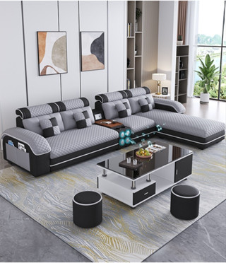 【精品熱銷】 布沙發小戶型簡約現代2024款納米防水科技布可拆洗客廳組合家具