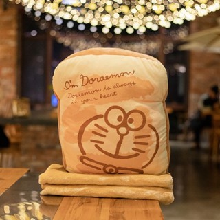 【臺灣發貨】 卡通叮當貓銅鑼燒哆啦a夢記憶麵包吐司涼蓆坐墊午睡抱枕毛絨毯子 送禮