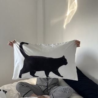 黑貓枕套高品質 100% 優質棉超柔軟 800TC 枕套密織信封枕套 48*74cm