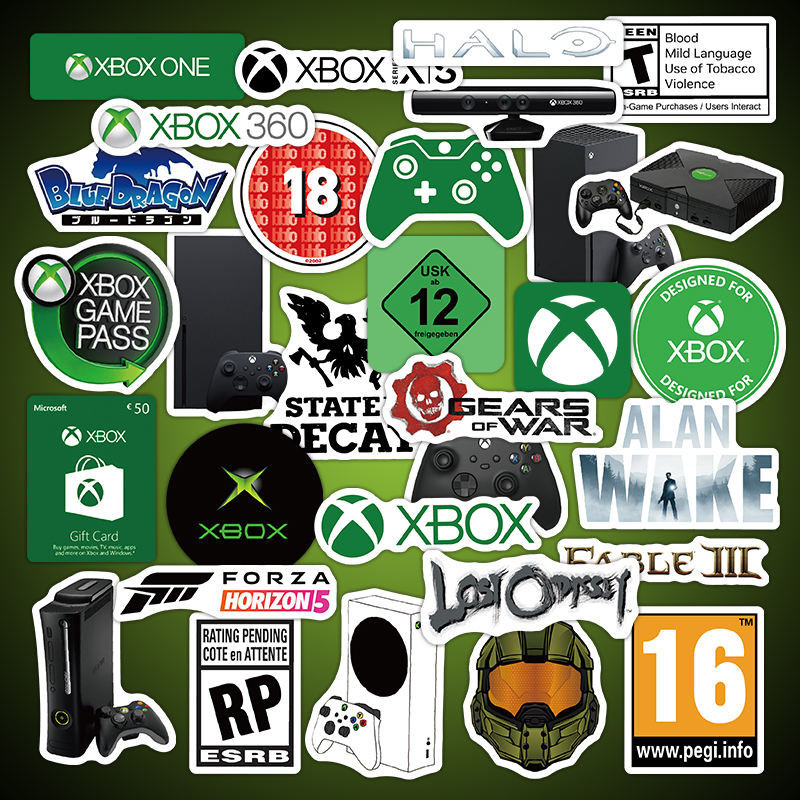 【創意貼紙】 微軟xbox遊戲機logo貼紙天蠍座主機手柄手機電腦盒子ipad防水貼畫