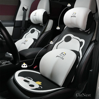 【CarNest】記憶棉汽車頭枕腰靠舒適回彈四季通用車用靠枕卡通熊貓車用護頸枕