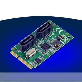 ♞,♘Mini PCI-Express 2.0 ASM1061R 晶片組 SATA 6Gbps RAID 控制器卡 2