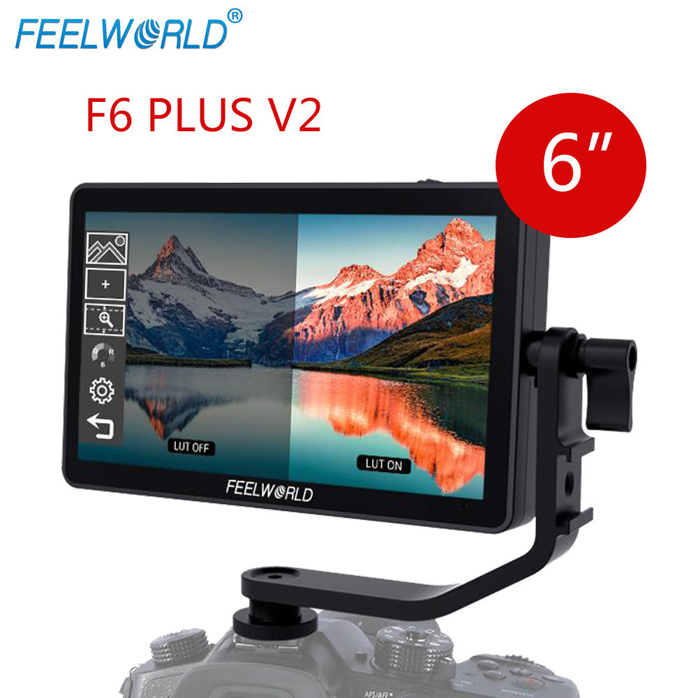 Feelworld F6 Plus V2 6" 英寸 3D LUT 觸摸屏數碼單反相機現場監視器 IPS FHD 192