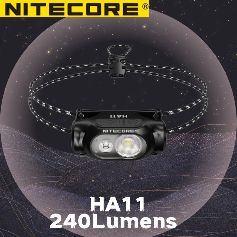 Nitecore 帽子夾燈 HA11 頭戴式戶外跑步 AA 乾電池 5 新頭燈