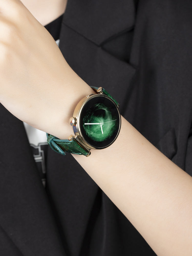 momodiz適配華為watch gt4手錶鱷魚皮錶帶新款華為手錶鱷魚皮錶帶輕奢錶帶gt3watch4手錶錶帶女款手錶4