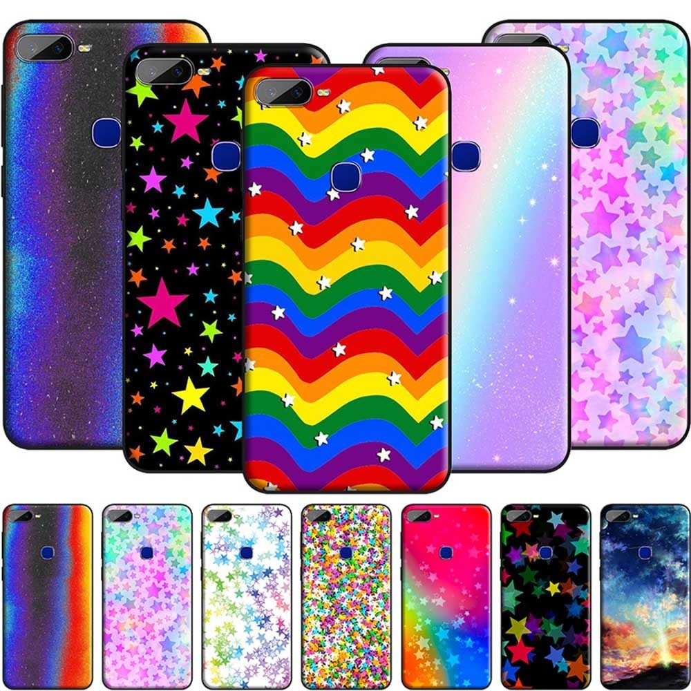 Dec205 Rainbow and Stars 軟矽膠 TPU 手機殼適用於 iPhone Apple 12 11 7