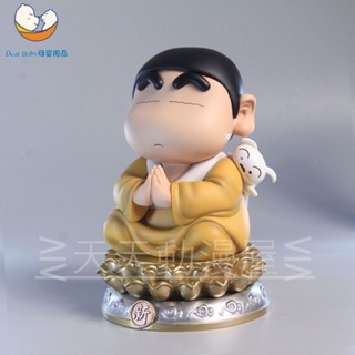 【Dear Baby母嬰用品】 免運 蠟筆小新模型 我佛慈悲 GK凋像 好運蓮蓮佛祖小新 新之助與小白 可愛 搞怪 潮玩