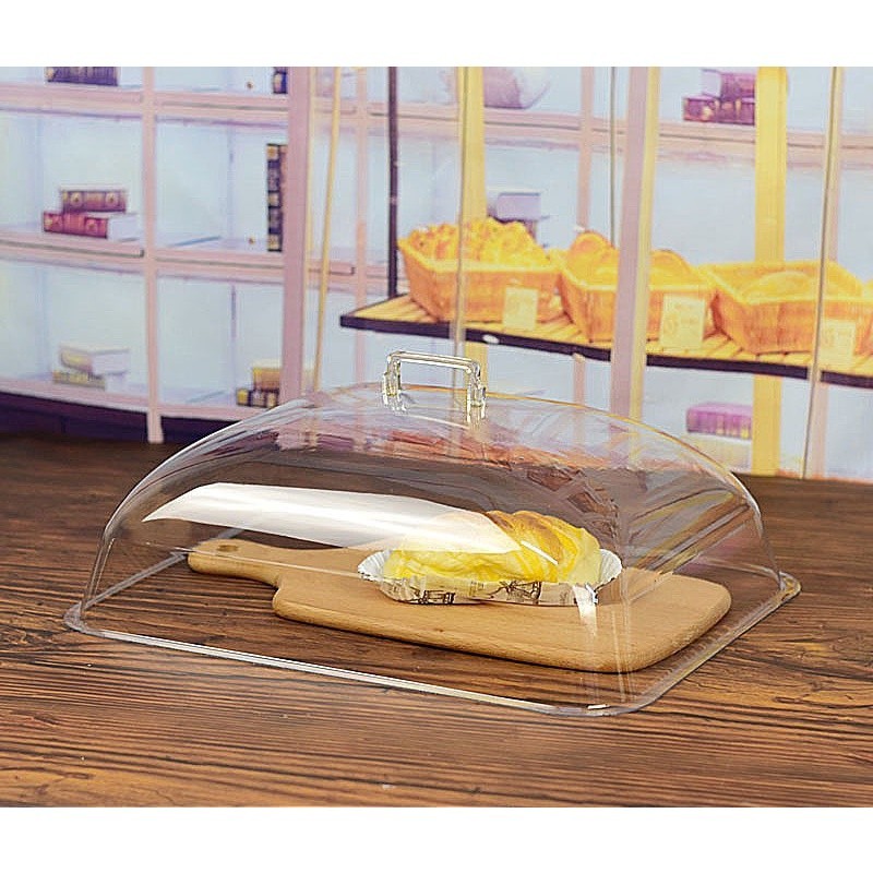 【M&amp;C優品】透明蓋子 長方形食品蓋 擺攤塑料蓋 面包蛋糕熟食 展示罩 保鮮蓋 防塵罩
