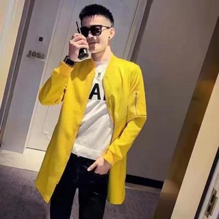 春秋男裝中長款風衣潮流韓版男士棒球領帥氣上衣