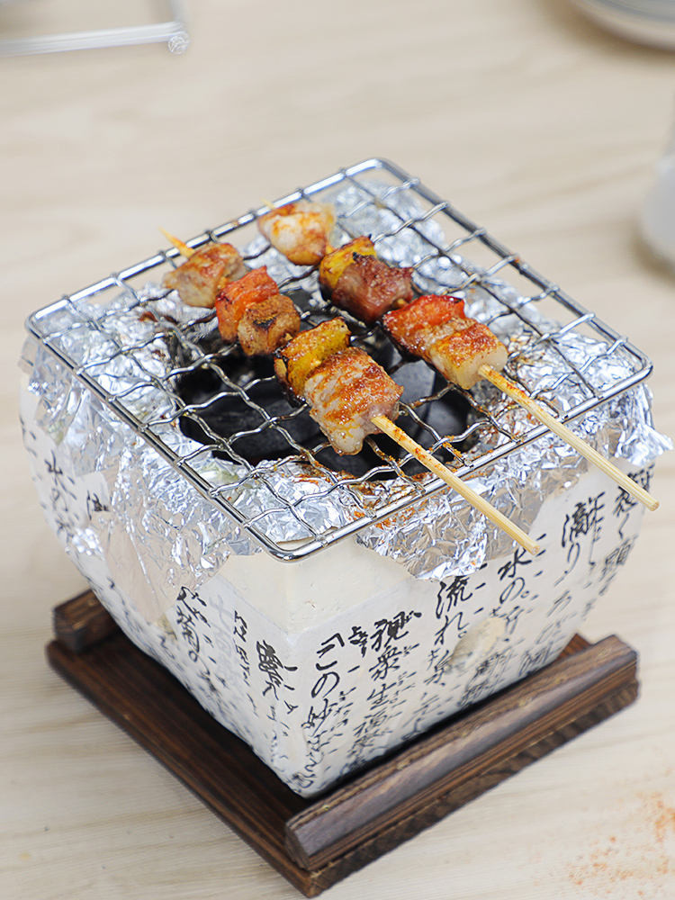 現貨 日式陶土燒烤爐家用小型烤爐戶外便攜碳烤爐無煙室內烤肉小爐子