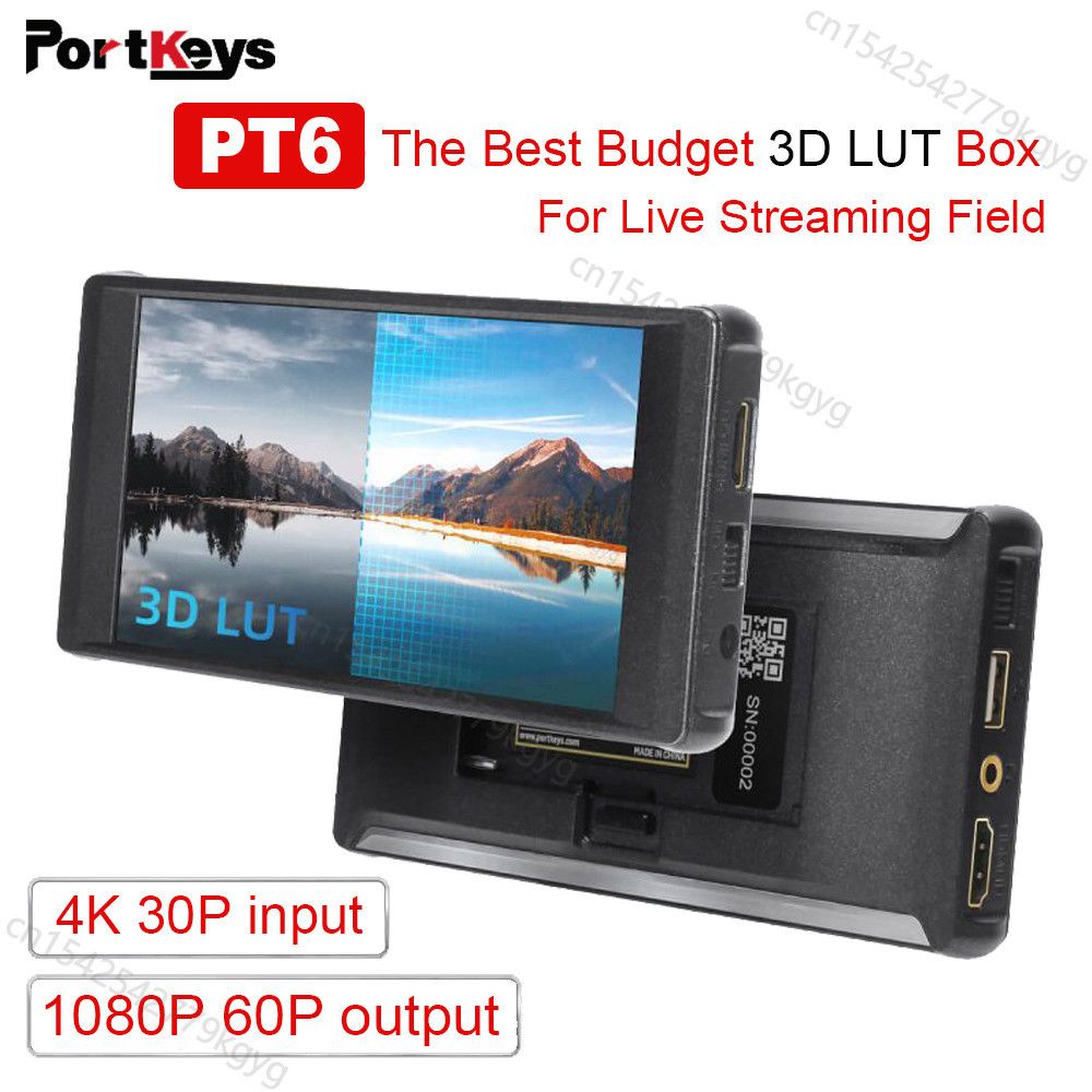 Portkeys PT6 顯示器 5.2" 英寸 3D LUT IPS 4K HDMI 30P 輸入 1080P 60P