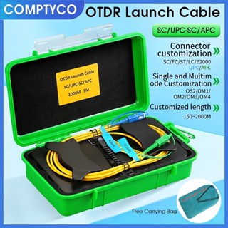 ♞,♘Sc/upc -SC/APC 光纖 OTDR 發射電纜黃色盒 150M/300M/500M/1000M/2000M