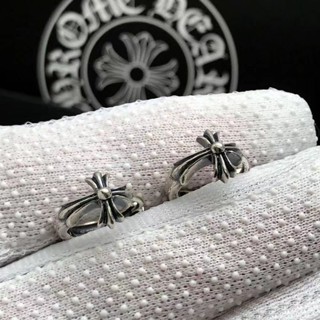 時尚chrome Hearts 高幫十字架男女情侶潮朋克東大門復古耳環圈形耳環