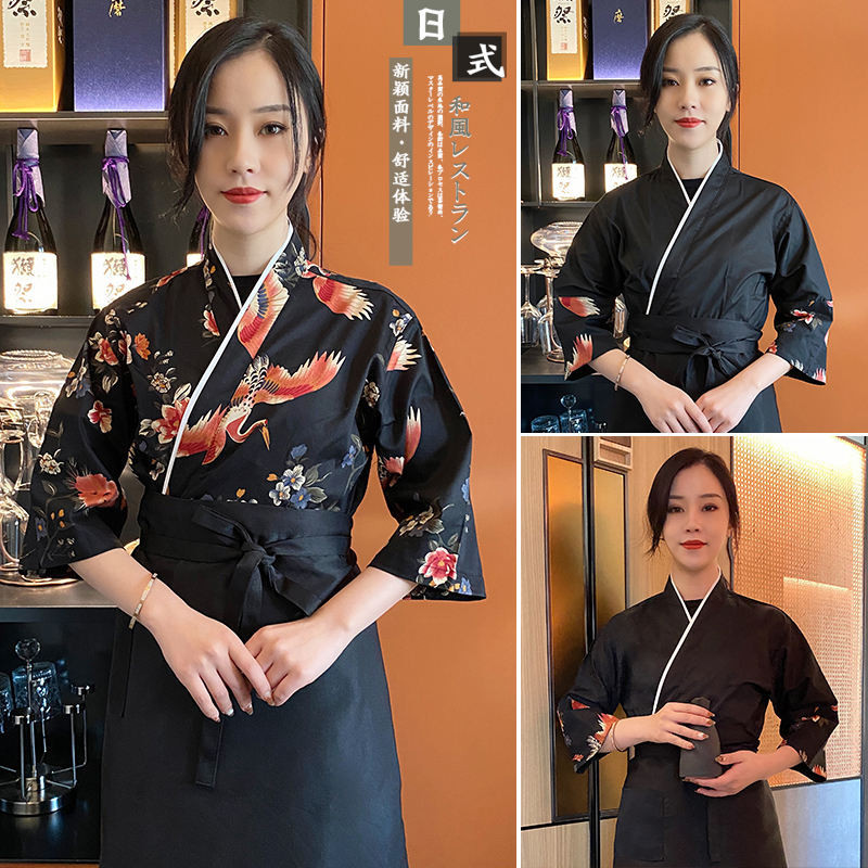 日料店工裝女男日式壽司店工作服日本料理廚師服韓系日式和服