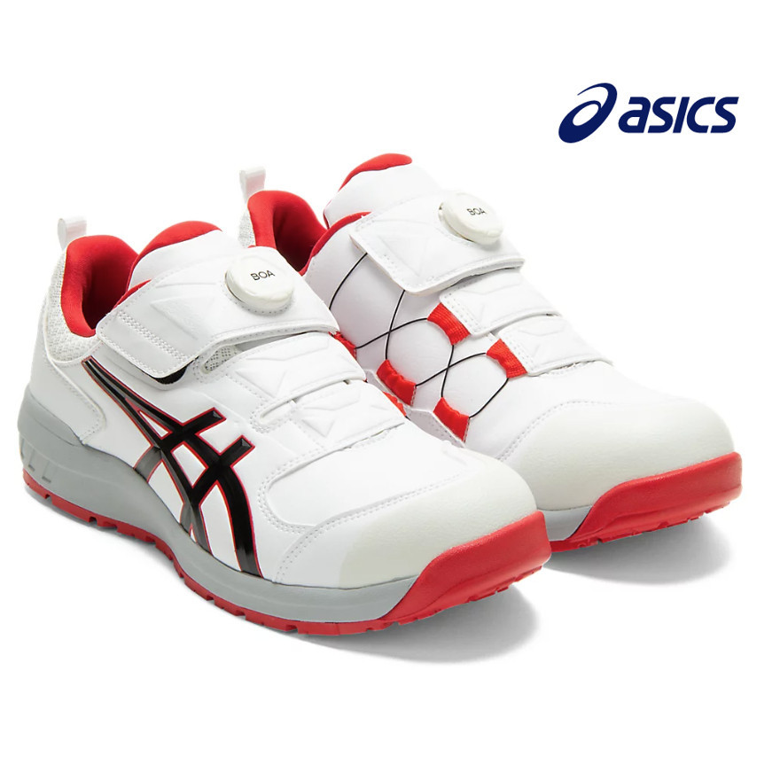 亞瑟士 日本包郵安全鞋 Asics Winjob CP307 BOA 白色 x 經典紅色