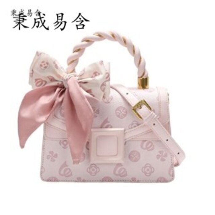 【秉成易含Bag shop】  香港IT GDLEDY小眾輕奢品牌女包包2024新款粉色壓花手提包斜背包